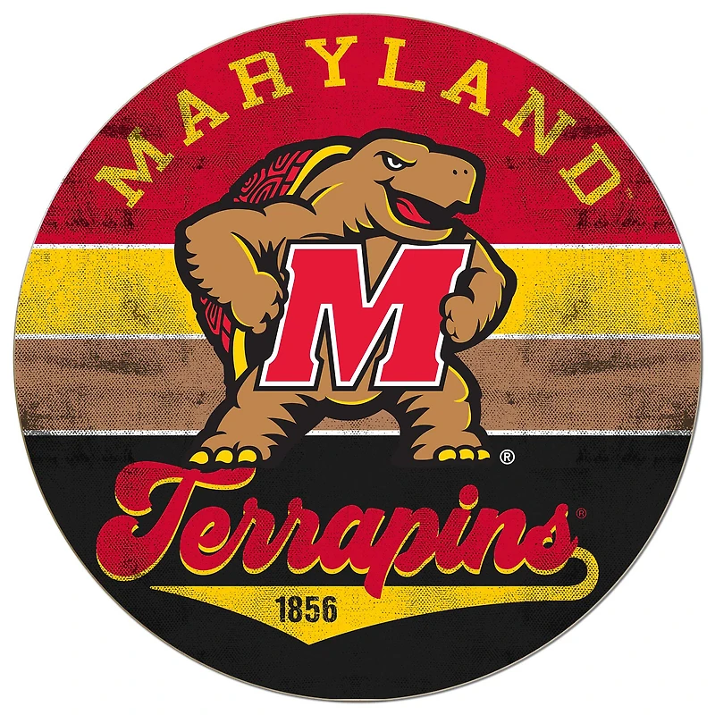 Maryland Terrapins 20'' x 20'' Retro Logo Circle Sign
