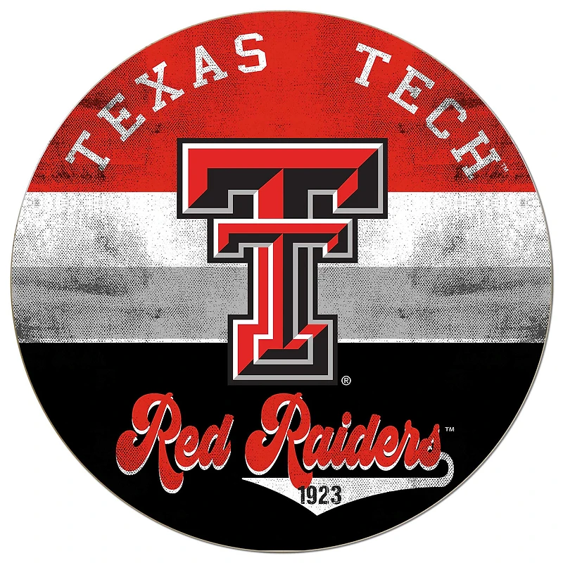 Texas Tech Red Raiders 20'' x 20'' Retro Logo Circle Sign