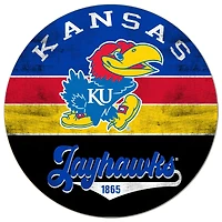 Kansas Jayhawks 20'' x 20'' Retro Logo Circle Sign