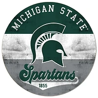 Michigan State Spartans 20'' x 20'' Retro Logo Circle Sign