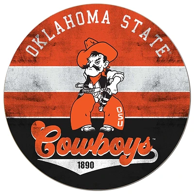 Oklahoma State Cowboys 20'' x 20'' Retro Logo Circle Sign