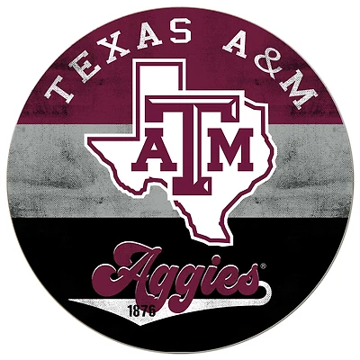 Texas A&M Aggies 20'' x 20'' Retro Logo Circle Sign