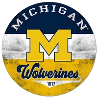 Michigan Wolverines 20'' x 20'' Retro Logo Circle Sign