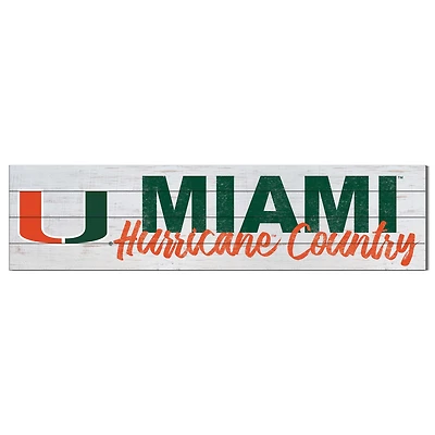 Miami Hurricanes 40'' x 10'' Logo Sign