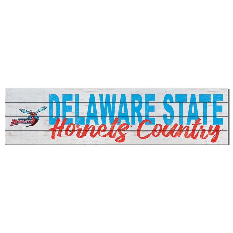 Delaware State Hornets 40'' x 10'' Logo Sign