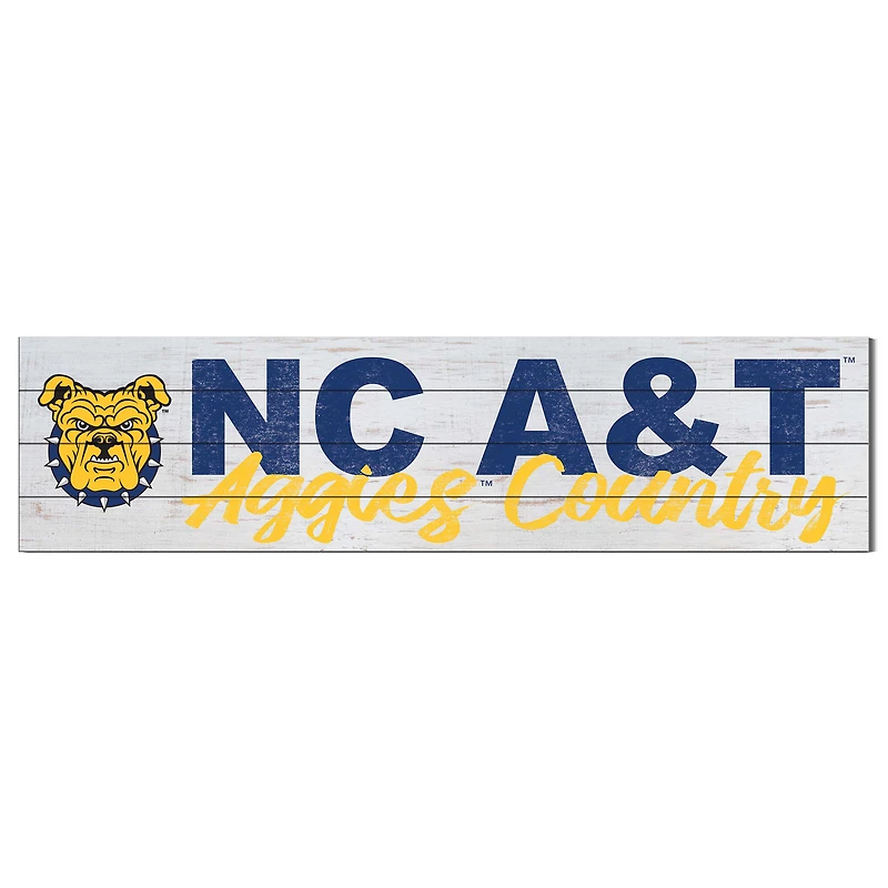 North Carolina A&T Aggies 40'' x 10'' Logo Sign