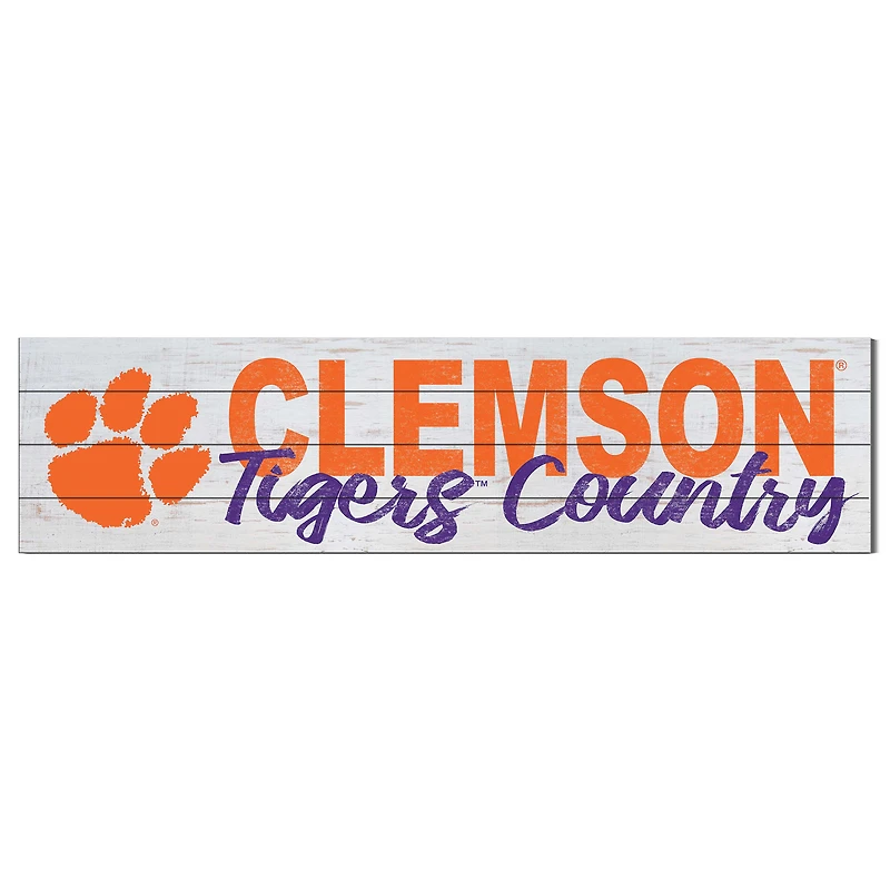 Clemson Tigers 40'' x 10'' Logo Sign