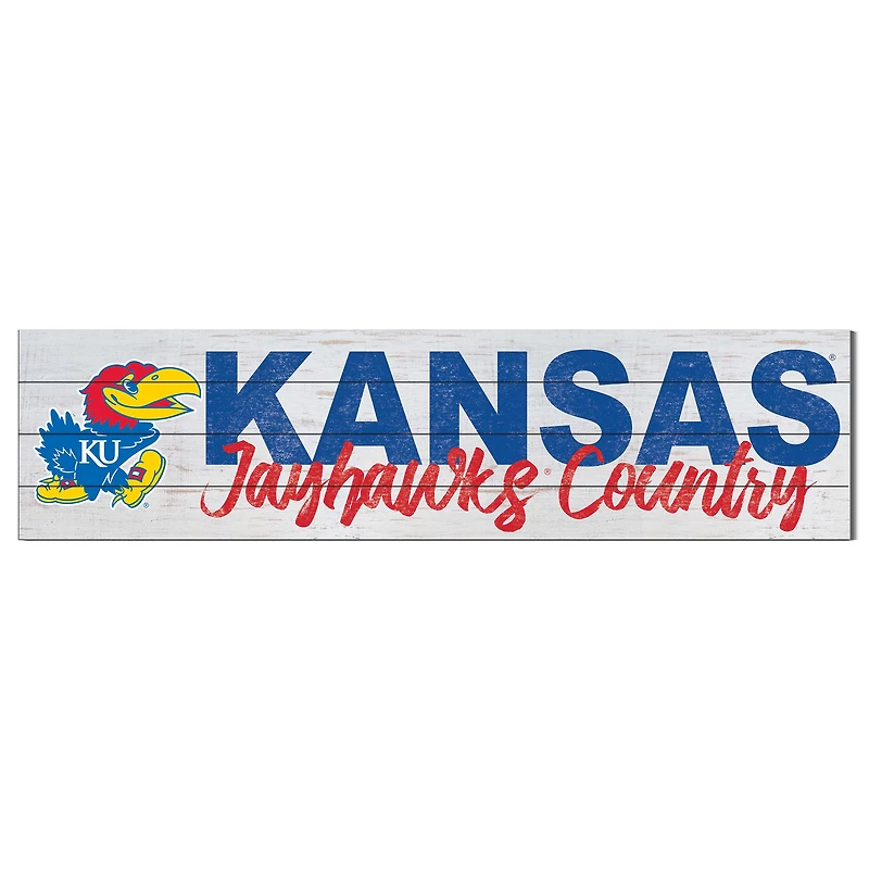 Kansas Jayhawks 40'' x 10'' Logo Sign