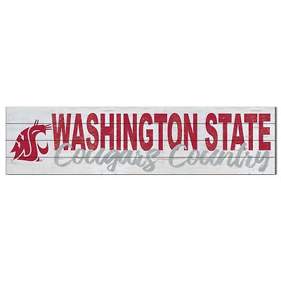 Washington State Cougars 40'' x 10'' Logo Sign