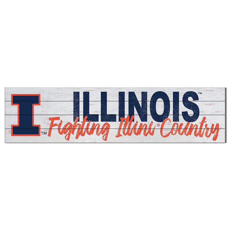 Illinois Fighting Illini 40'' x 10'' Logo Sign