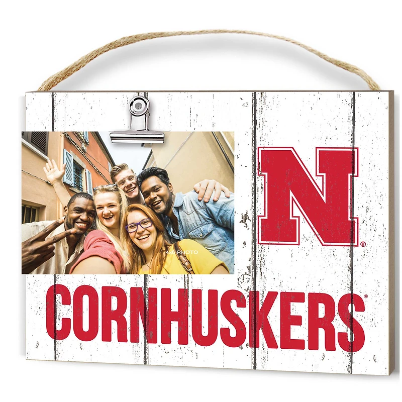 Nebraska Huskers 8'' x 10'' Weathered Clip It Frame