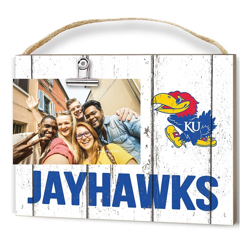 Kansas Jayhawks 8'' x 10'' Weathered Clip It Frame