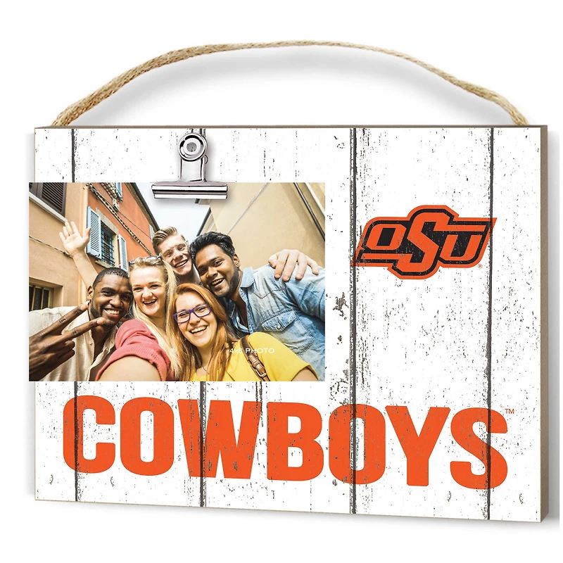 Oklahoma State Cowboys 8'' x 10'' Weathered Clip It Frame