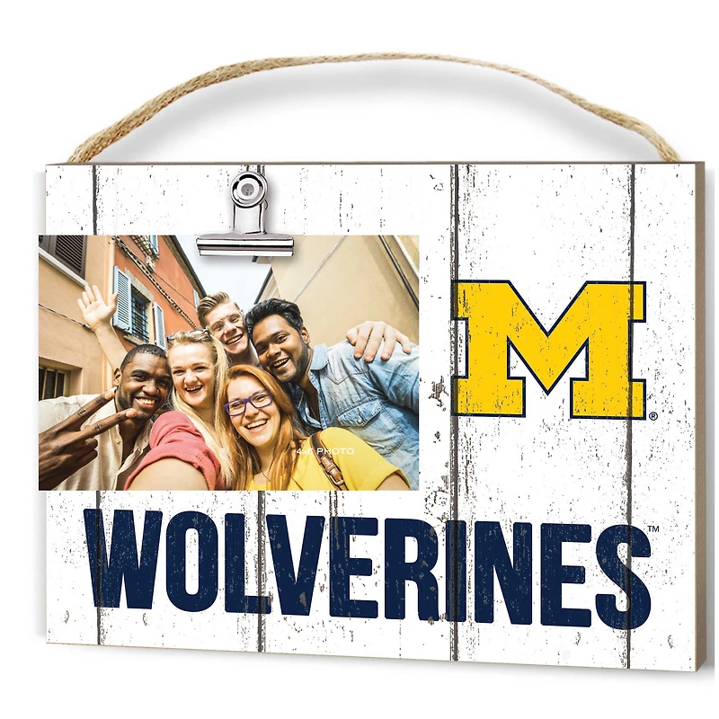 Michigan Wolverines 8'' x 10'' Weathered Clip It Frame