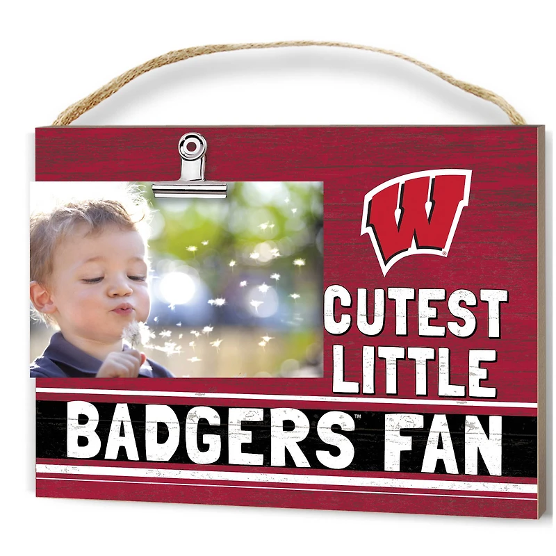 Wisconsin Badgers 8'' x 10'' Cutest Little Team Logo Clip Photo Frame