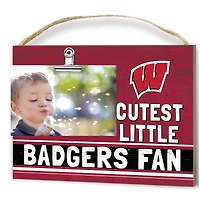 Wisconsin Badgers 8'' x 10'' Cutest Little Team Logo Clip Photo Frame