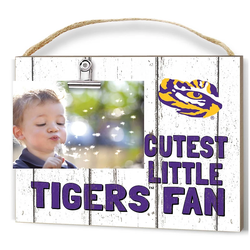 LSU Tigers 8'' x 10'' Cutest Little Weathered Logo Clip Photo Frame