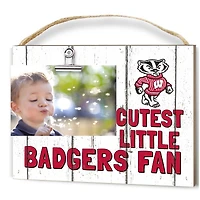 Wisconsin Badgers 8'' x 10'' Cutest Little Weathered Logo Clip Photo Frame