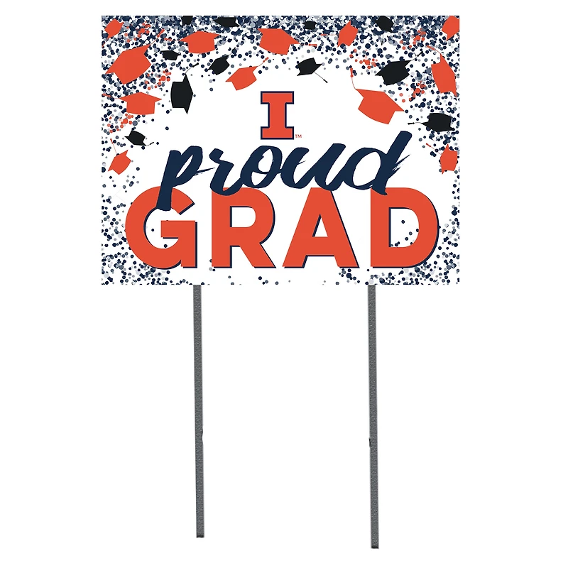 Illinois Fighting Illini 18'' x 24'' Grad Yard Sign