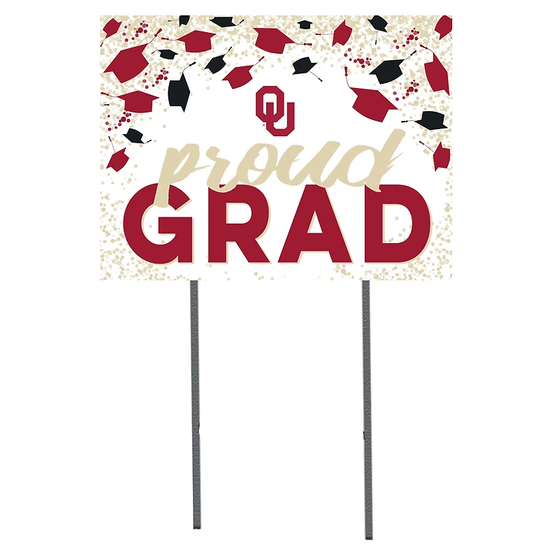 Oklahoma Sooners 18'' x 24'' Grad Yard Sign