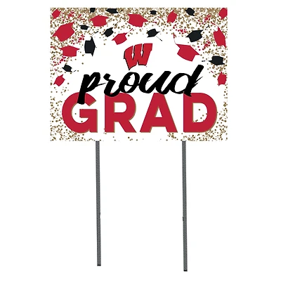 Wisconsin Badgers 18'' x 24'' Grad Yard Sign