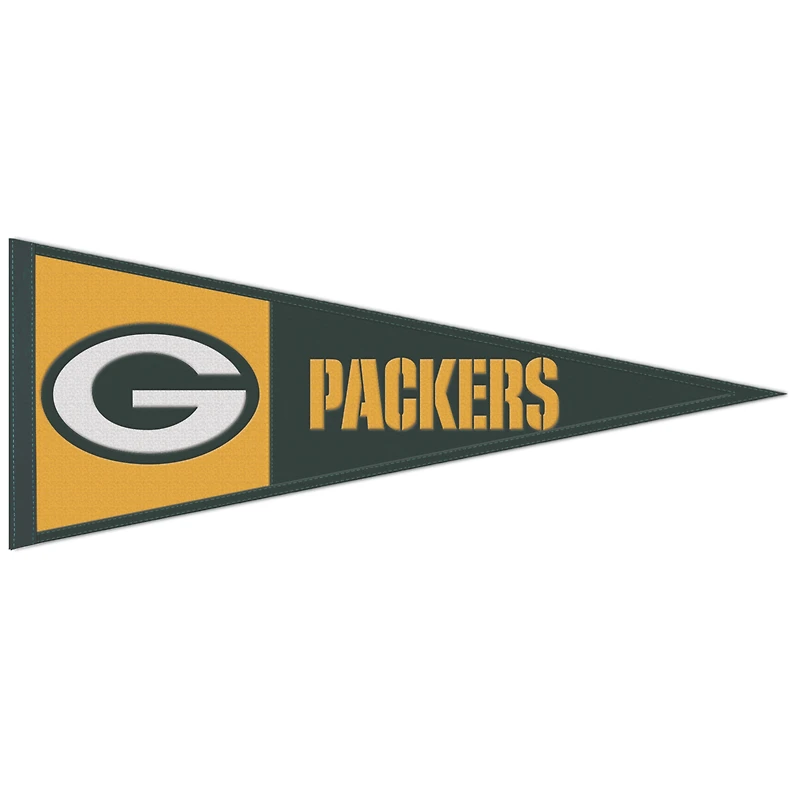 WinCraft Green Bay Packers 13" x 32" Wool Primary Logo Pennant