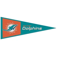 WinCraft Miami Dolphins 13" x 32" Wool Primary Logo Pennant