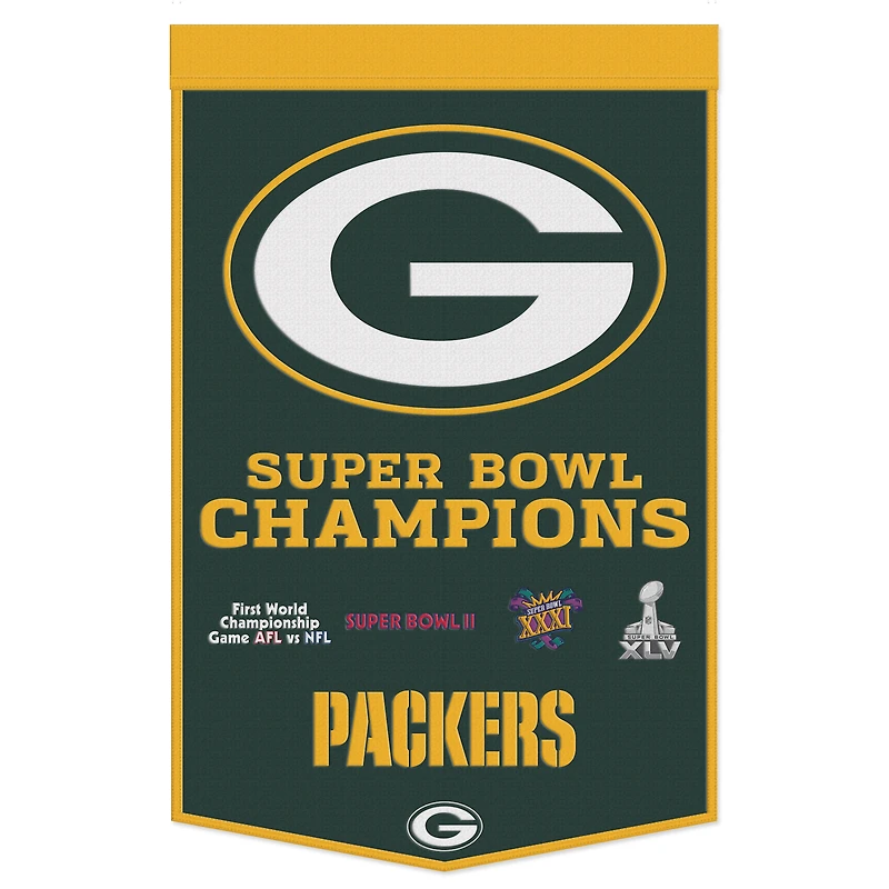 WinCraft Green Bay Packers 24" x 38" Championship Banner
