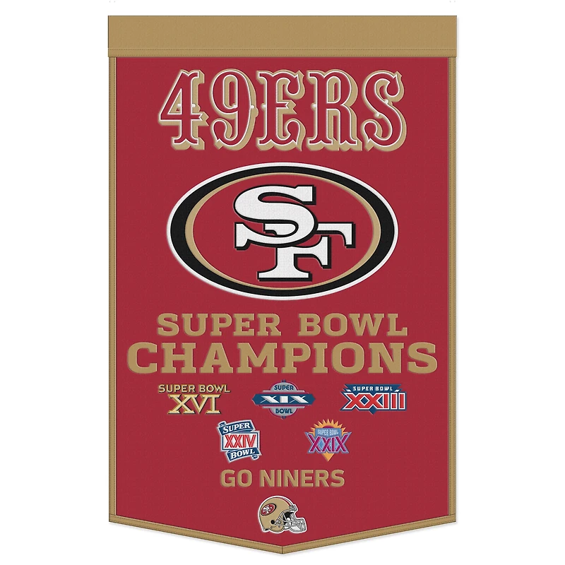 WinCraft San Francisco 49ers 24" x 38" Championship Banner