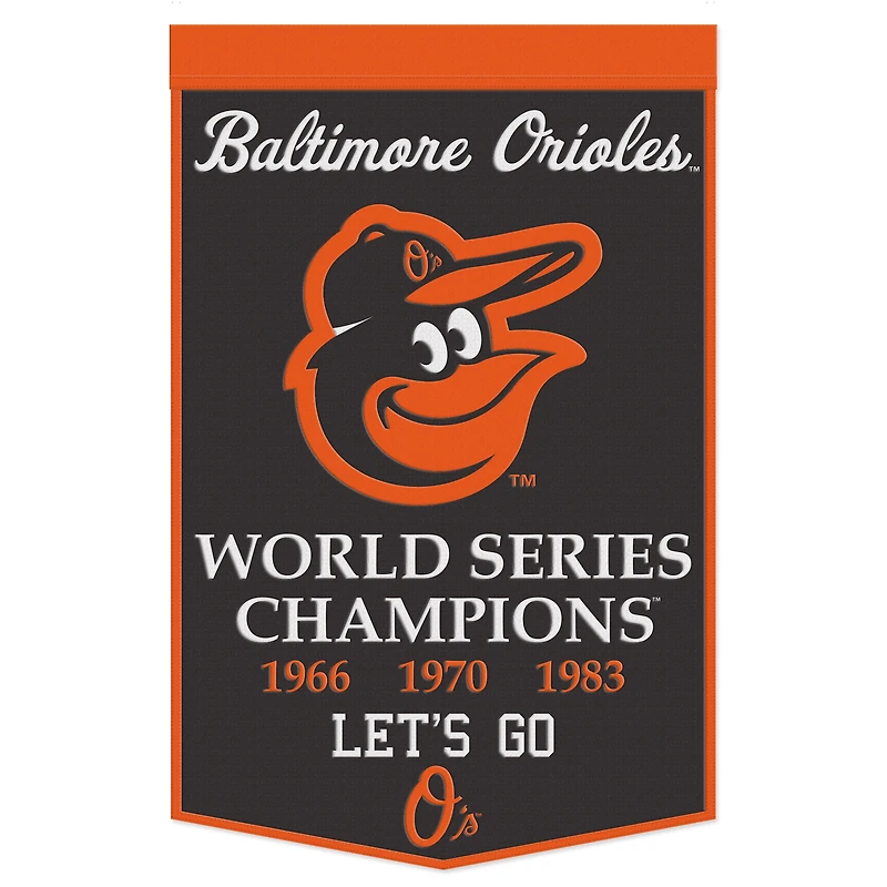 WinCraft Baltimore Orioles 24" x 38" Championship Banner