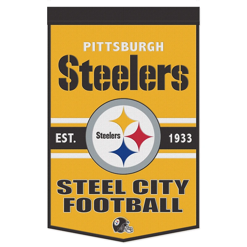 WinCraft Pittsburgh Steelers 24" x 38" Primary Logo Banner