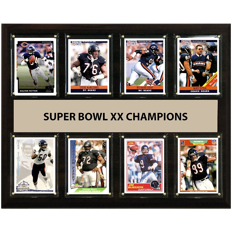 Chicago Bears Super Bowl XX Champions 12'' x 15'' Plaque