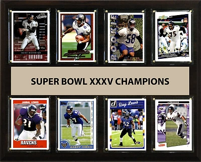 Baltimore Ravens Super Bowl XXXV Champions 12'' x 15'' Plaque