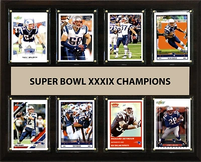 New England Patriots Super Bowl XXXIX Champions 12'' x 15'' Team Plaque