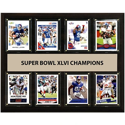 New York Giants Super Bowl XLVI Champions 12'' x 15'' Plaque