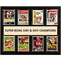 San Francisco 49ers Super Bowl XXII & XXIII Champions 12'' x 15'' Plaque