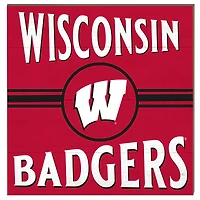 Wisconsin Badgers 10'' x 10'' Retro Team Sign