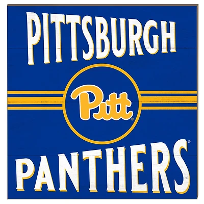 Pitt Panthers 10'' x 10'' Retro Team Sign
