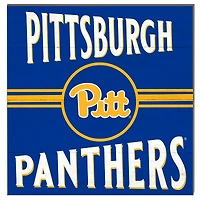 Pitt Panthers 10'' x 10'' Retro Team Sign