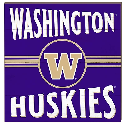 Washington Huskies 10'' x 10'' Retro Team Sign