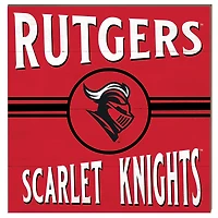 Rutgers Scarlet Knights 10'' x 10'' Retro Team Sign