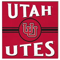 Utah Utes 10'' x 10'' Retro Team Sign