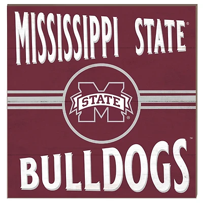 Mississippi State Bulldogs 10'' x 10'' Retro Team Sign