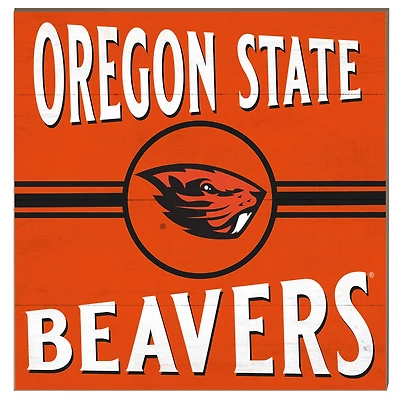 Oregon State Beavers 10'' x 10'' Retro Team Sign