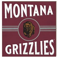 Montana Grizzlies 10'' x 10'' Retro Team Sign
