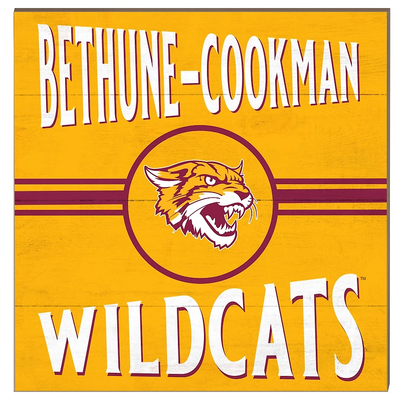 Bethune-Cookman Wildcats 10'' x 10'' Retro Team Sign