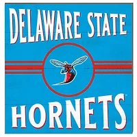 Delaware State Hornets 10'' x 10'' Retro Team Sign