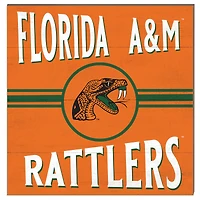 Florida A&M Rattlers 10'' x 10'' Retro Team Sign