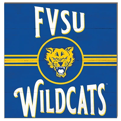 Fort Valley State Wildcats 10'' x 10'' Retro Team Sign
