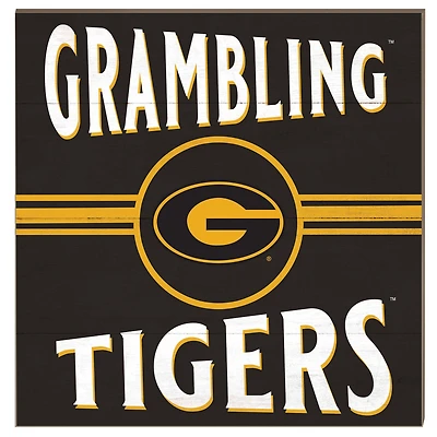 Grambling Tigers 10'' x 10'' Retro Team Sign